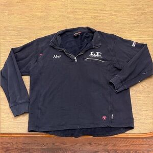 Ariat FR Rev 1/4 Zip Top Pullover Mens Large Sweatshirt Sweater